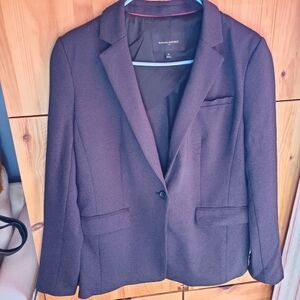 Banana Republic Women's Dark Navy Spotted Knit Blazer size 10